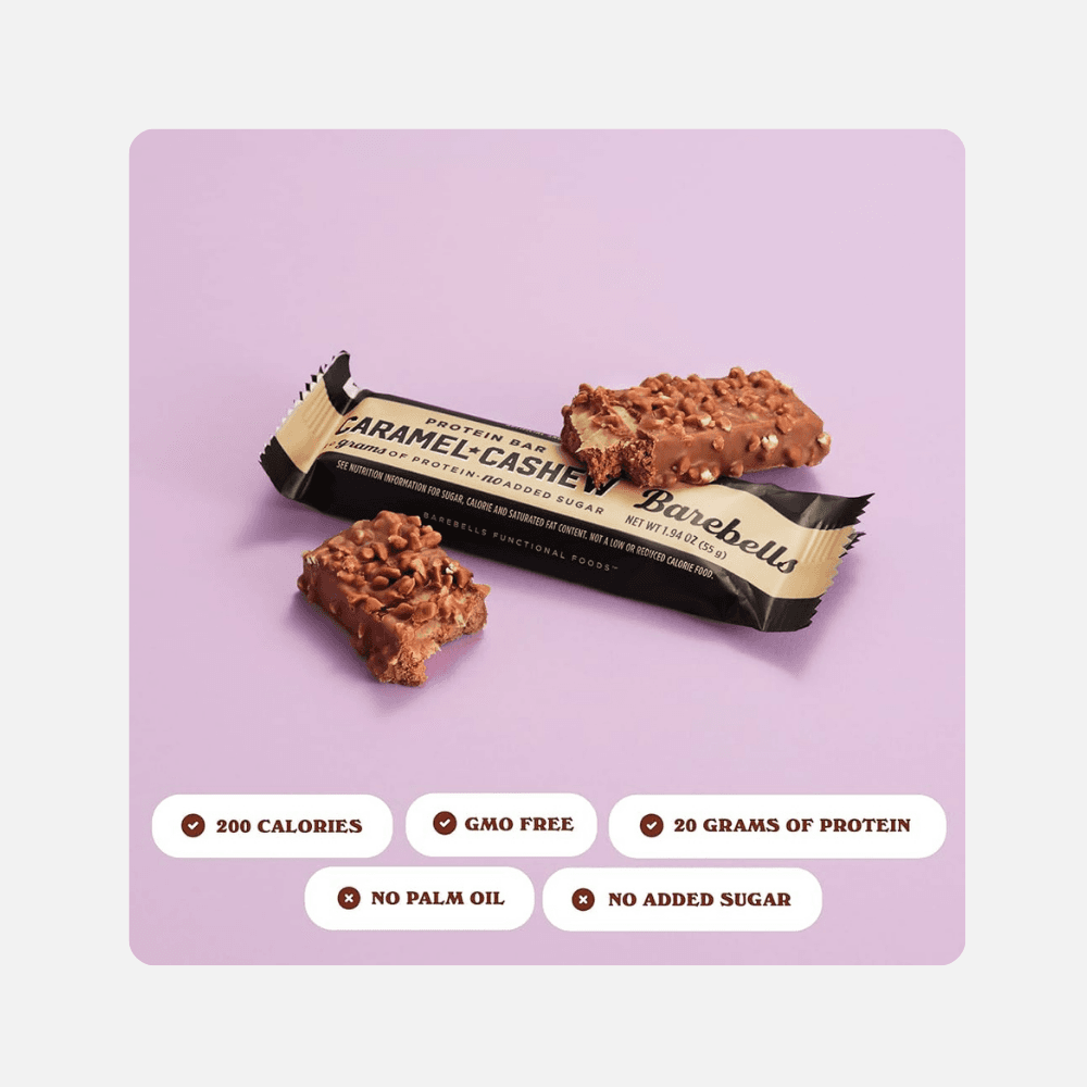 Barebells Protein Bar Caramel Cashew 55g 4
