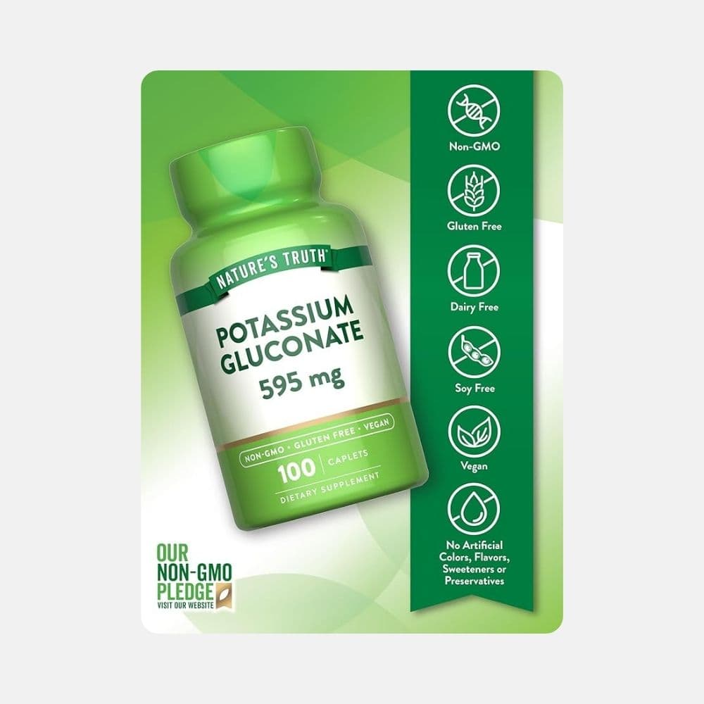 Natures Truth Potassium Gluconate 100 Caps 4