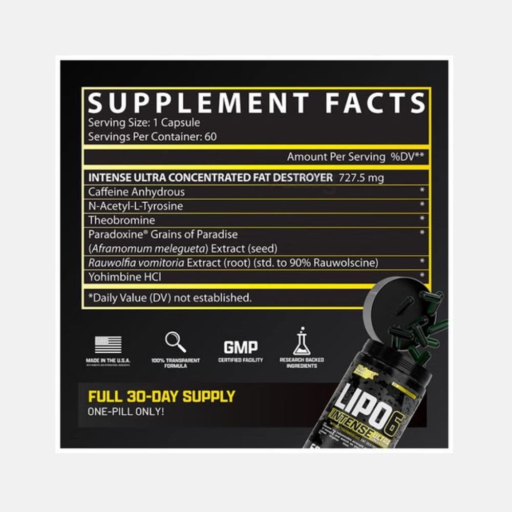 Nutrex Lipo6 Black Intense Uc 60 Caps 4