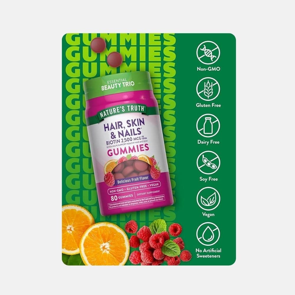 Natures Truth Hair Skin Nails 80gummies 3