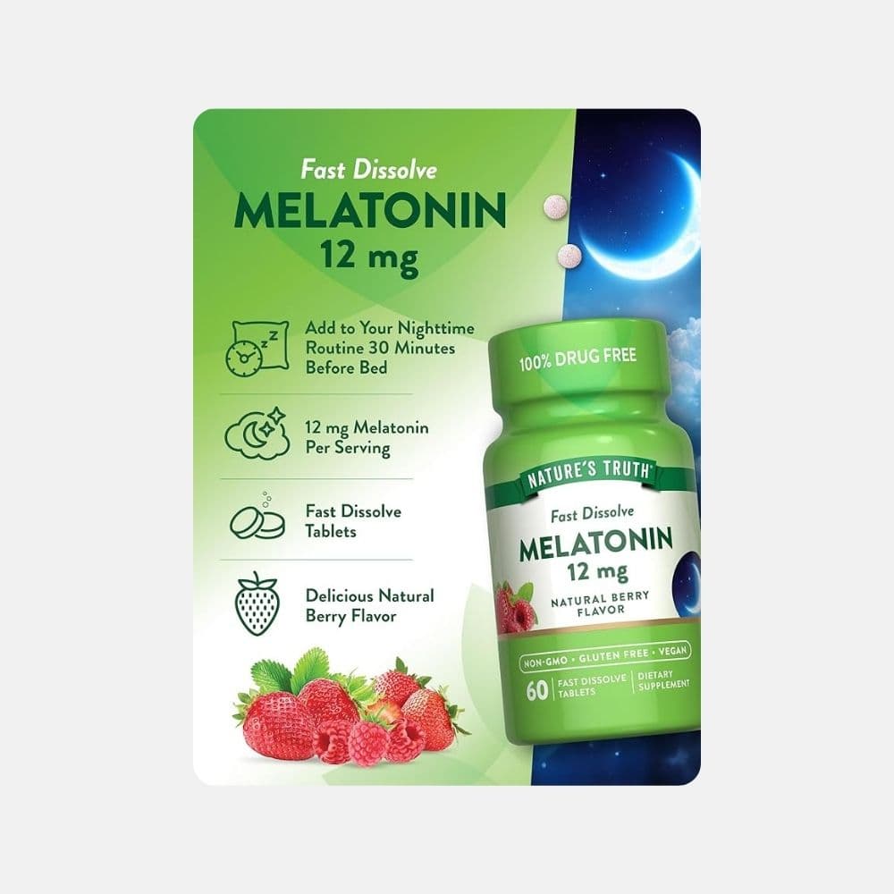 Natures Truth Melatonin 12 Mg 60tabs 3