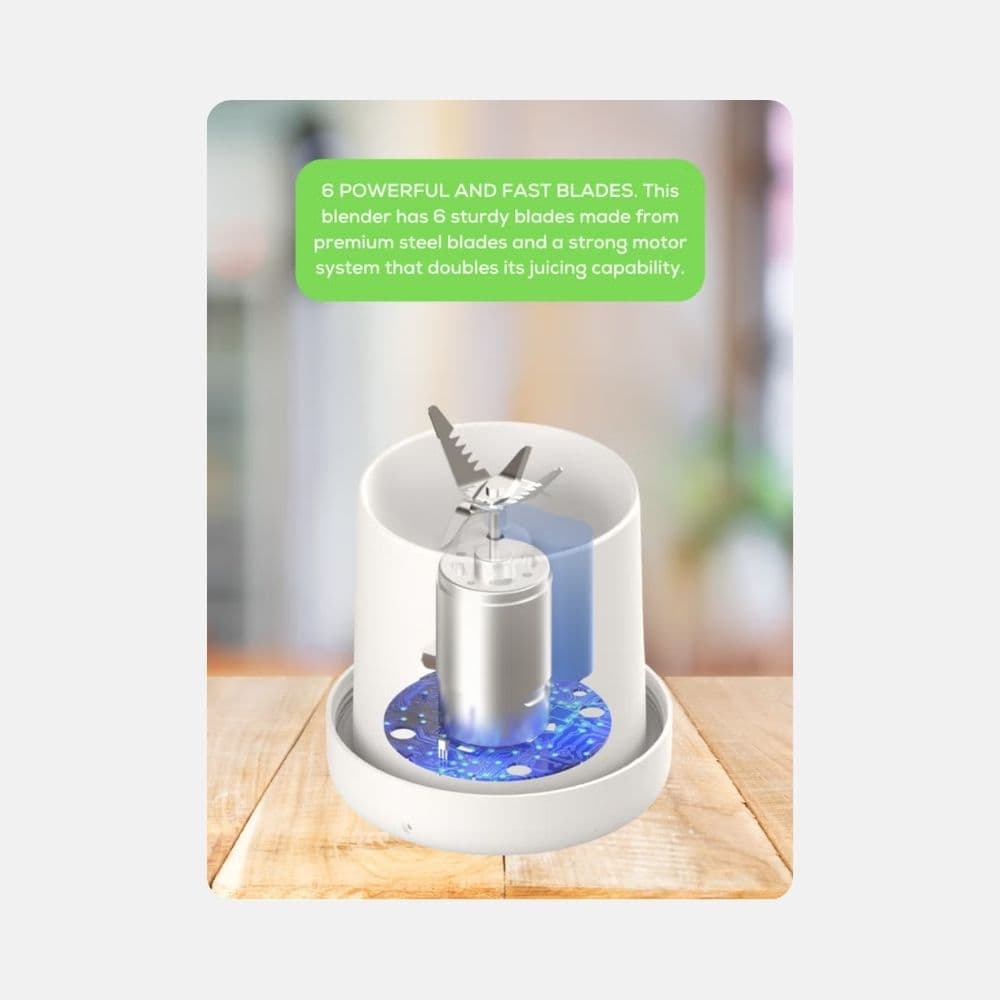 Qutek Portable Mini Fruit Blender 5
