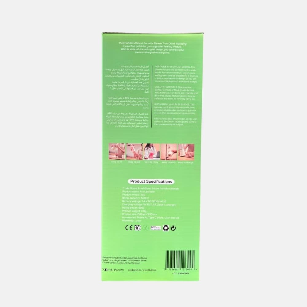 Qutek Portable Mini Fruit Blender 6