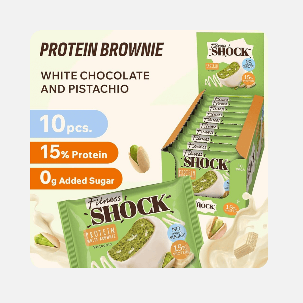 Fitness Shock Protein W Brownie Pistachio 50g 3