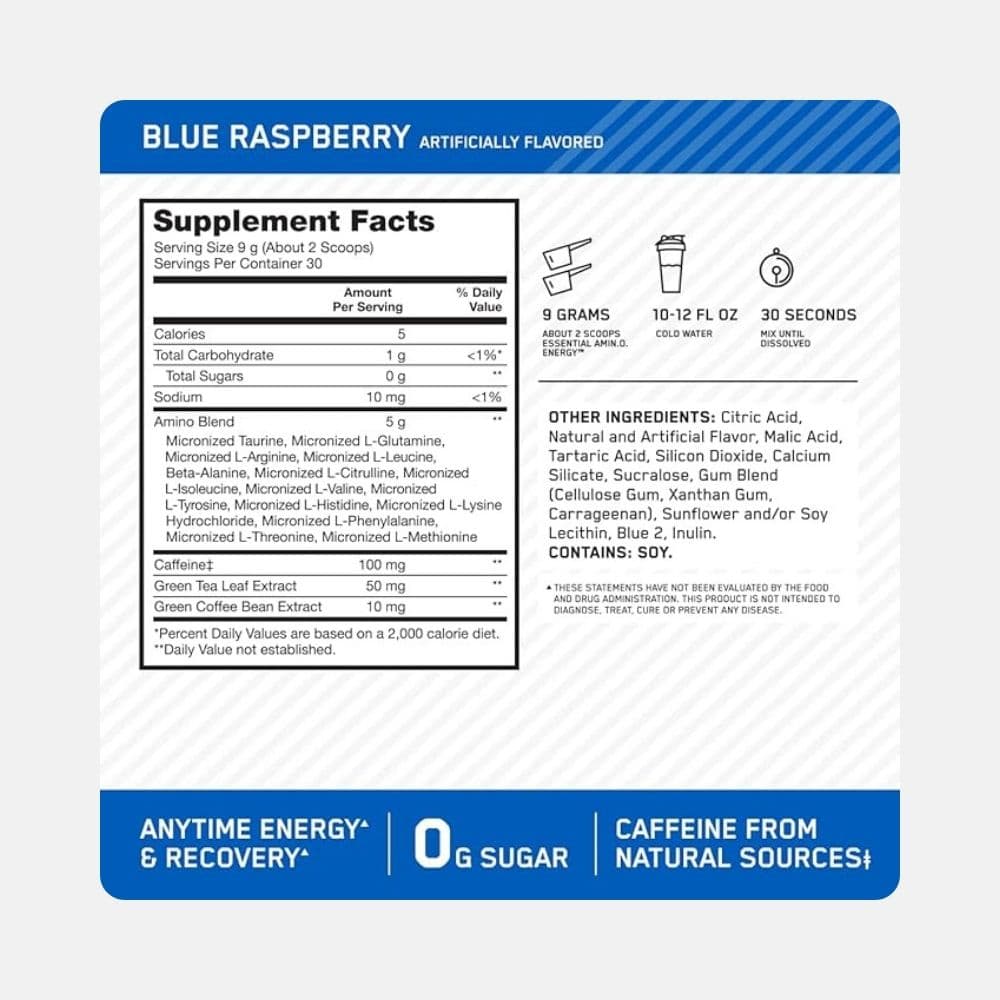 On Amino Energy Blue Raspberry 270g 4