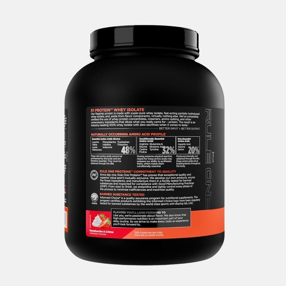 R1 Rule Whey Isolate Strawberries Cream 227kg 3