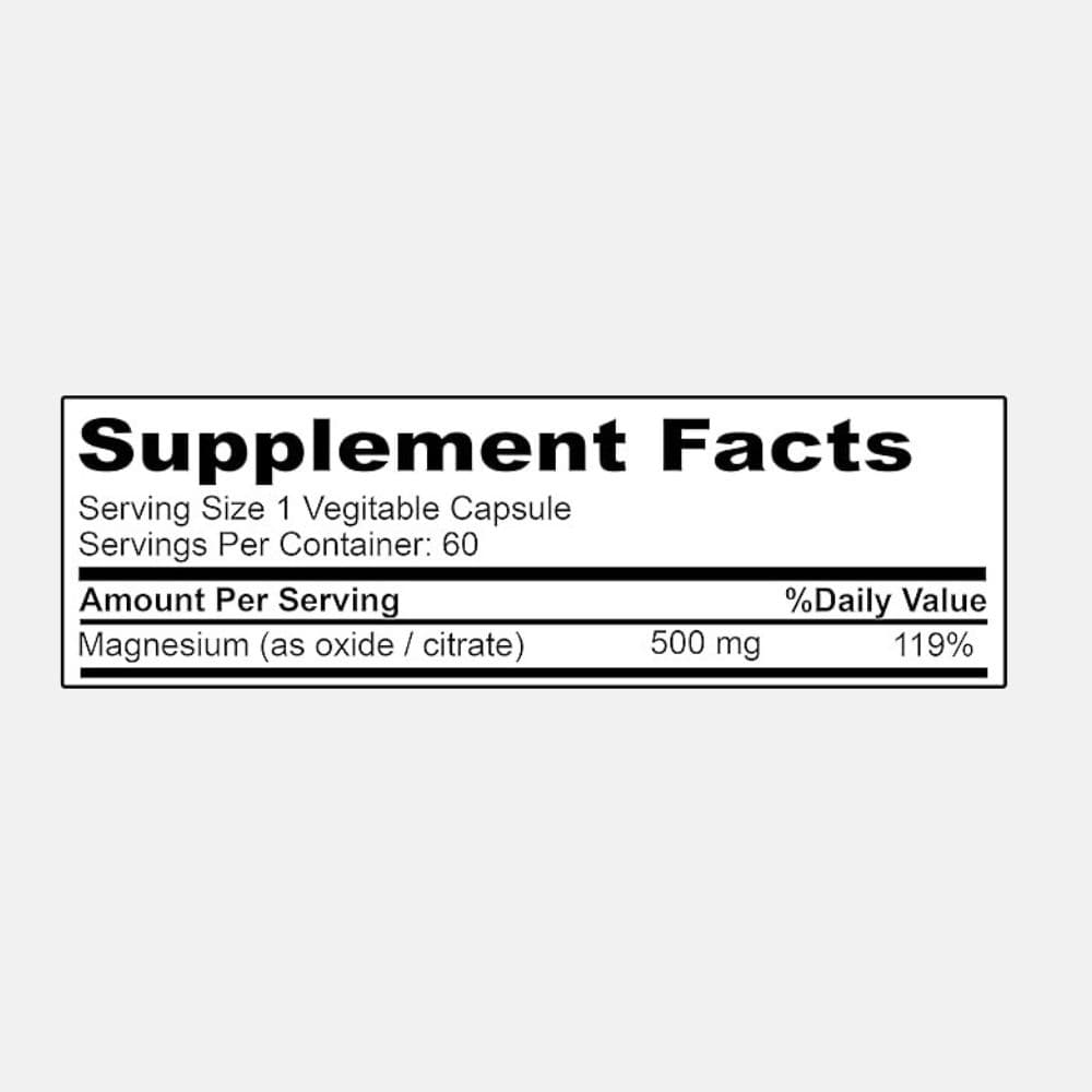 Trust Magnesium 500mg 60 Caps 2