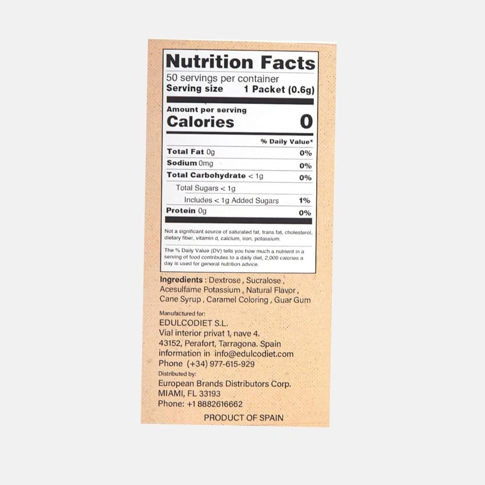 Dulci Light Brown Sweetener Zero Caloreies 50packets 3