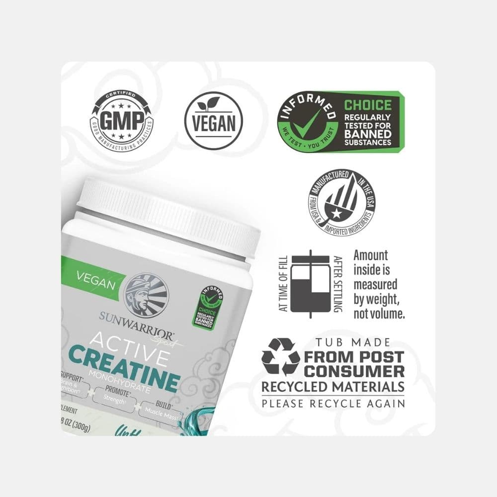 SUN WARRIOR ACTIVE CREATINE MONOHYDRATE UNFLAVORED – 300G1