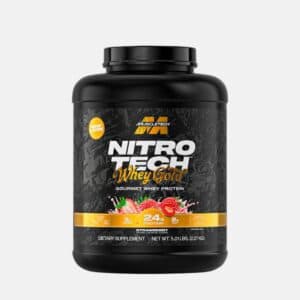 MUSCLETECH NITRO TECH WHEY GOLD STRAWBERRY 5.5 LB