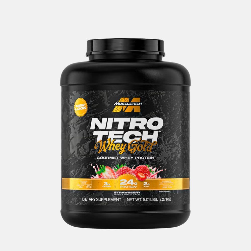 MUSCLETECH NITRO TECH WHEY GOLD STRAWBERRY 5.5 LB