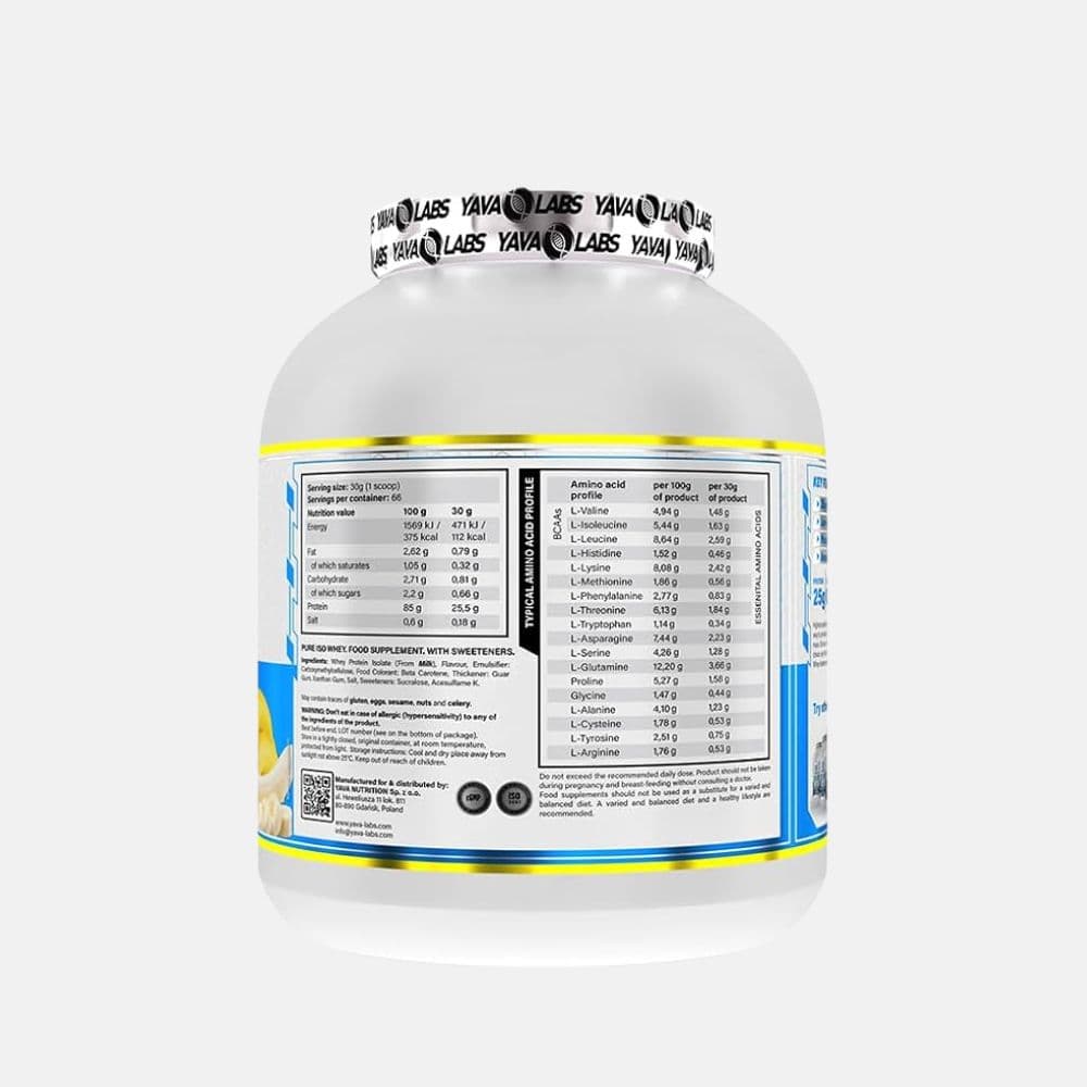 YAVA LABS PURE ISO WHEY VANILLA ICE CREAM 2KG 2