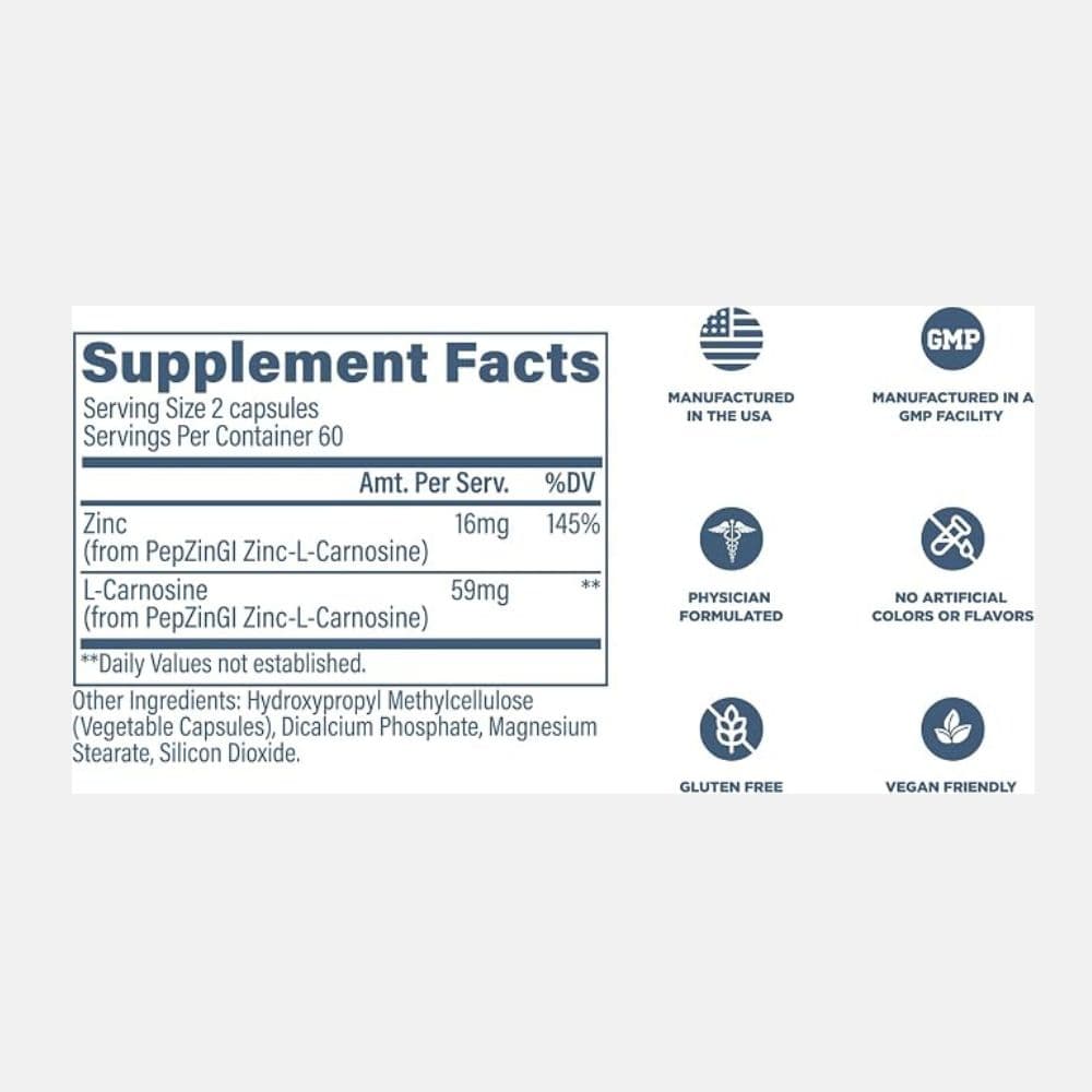 REVIVE ZINC CARNOSINE 120 VEG CAPS 1