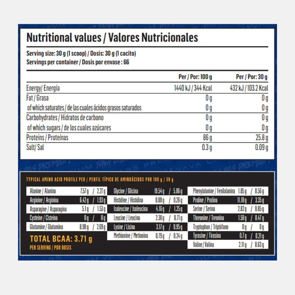 YAVA LABS PREMIUM 100% BEEF PROTEIN 2KG