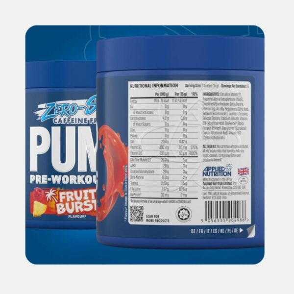 Applied Nutrition Pump Zero Fruit Burst 375g 2