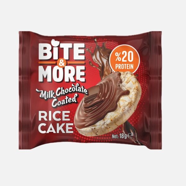 Bite More Milk Choco Coated Rice Cake 18g