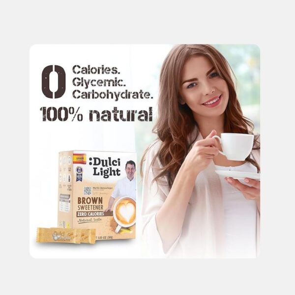 Dulci Light Brown Sweetener Zero Caloreies 50packets 4
