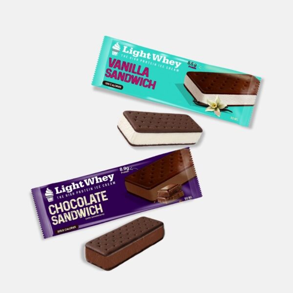 Light Whey Chocolate Sandwich Ice Cream 90 Ml 3